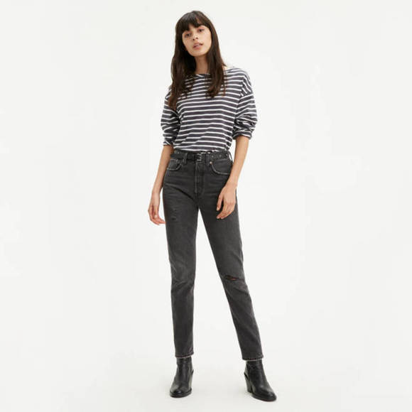 Levi's 501 Skinny Women's Jeans - Black Stick - Picture 2 of 4